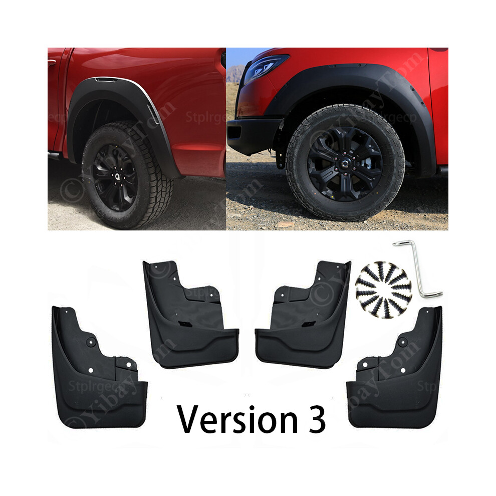 (Style 3) Mud Flaps For Great Wall Cannon Gwm Pao Poer Ute 4X4 2019 - 2022 Mudflaps 9486291563515