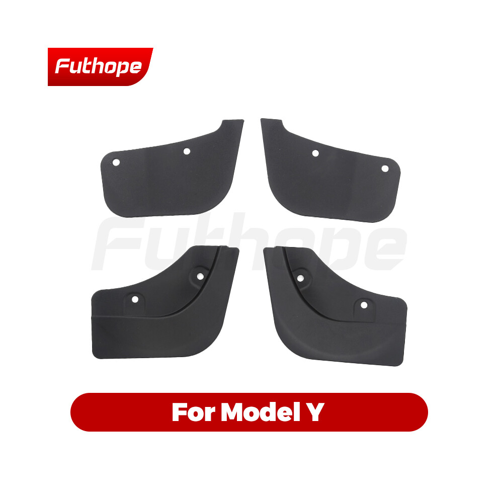 (21-23 Model Y) Futhope 4Pcs Tpe Mudflaps For Tesla Model 3 Model Y 2020~2023 Mud Flaps 9486291564147