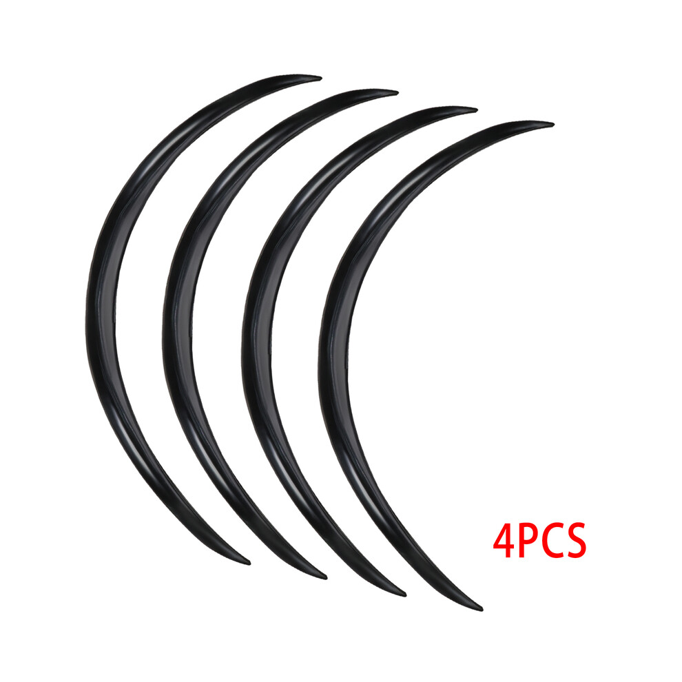 (4Pcs ) 73Cm 29" Carbon Fiber Wheel Eyebrow Arch Fender Flares Cover Trim Mudguards Black 9486291564451