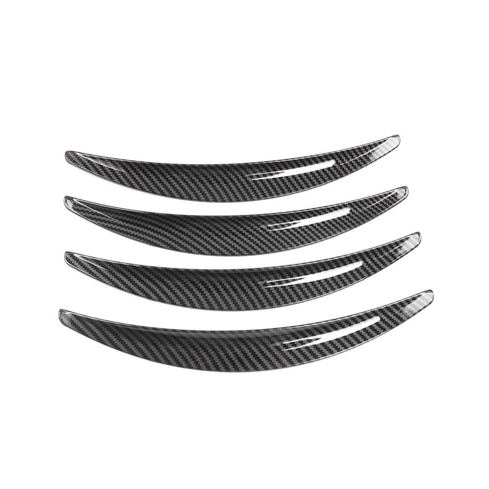 (Gloss Carbon Fiber) 4Pcs/Set Car Wheel Eyebrow Arch Trim Side Fender Flare Strip For Tesla Black/Red/White 9486291564932