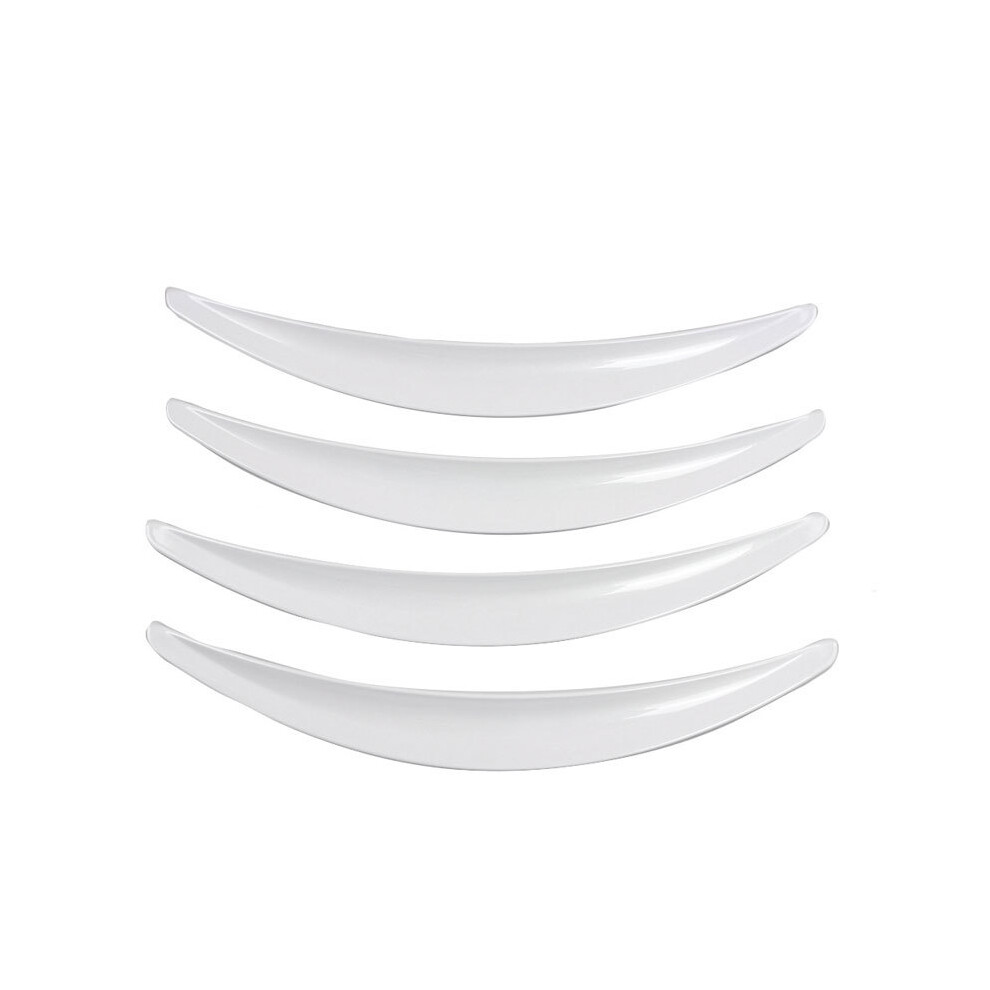 (White) 4Pcs/Set Car Wheel Eyebrow Arch Trim Side Fender Flare Strip For Tesla White 9486291564963