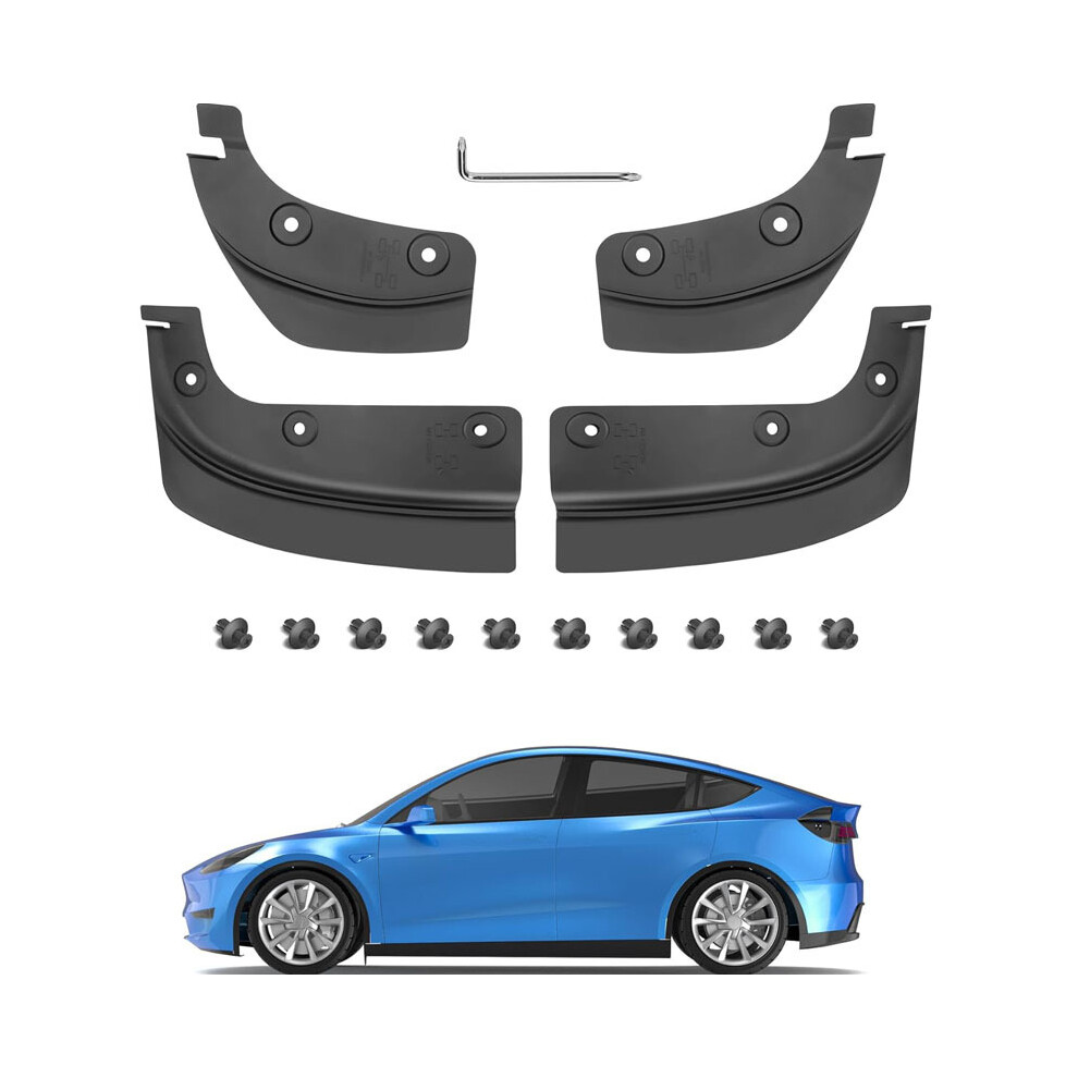 (Model Y Fender) Soft Mud Flaps For Tesla Model Y 3 Tpe Splash Guards Shields Dirty Fender 9486291565762