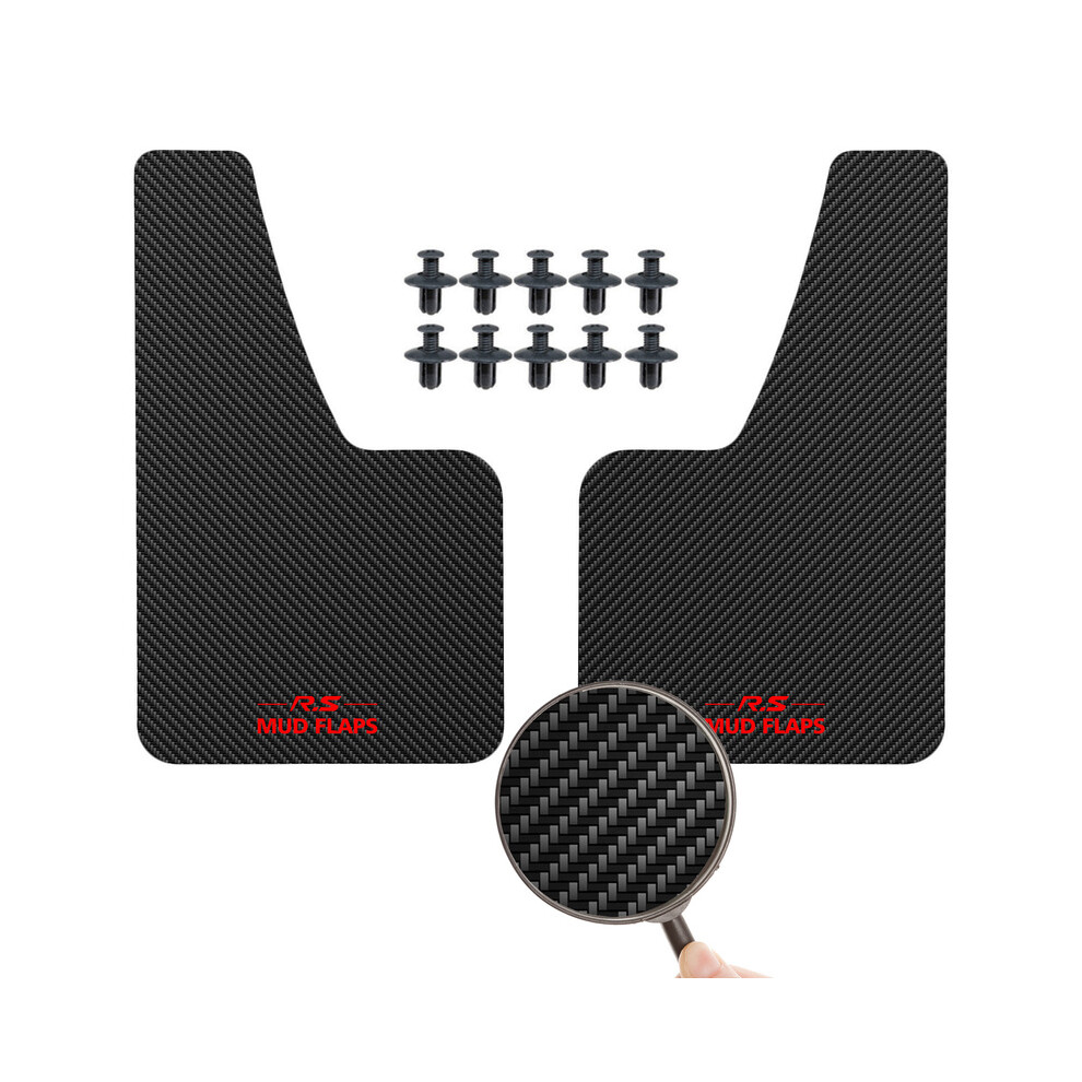 (2pcs black) Set Car Auto Splash Guards Mud Flaps Carbon Fiber Effect Molded Mudguards-image-OPC-PF96H2X-NEW