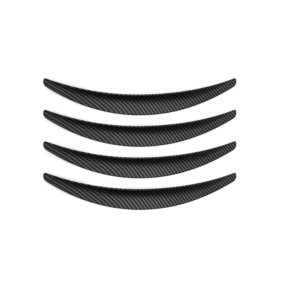 (Matte Carbon Fiber) 4Pcs Car Wheel Eyebrow Arch Trim Side Fender Strip For Tesla Model 3 2017 9486291565113