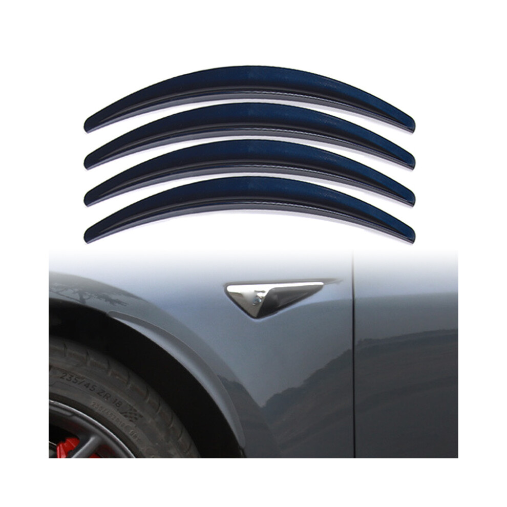 (Blue) 4Pcs/Set Car Wheel Eyebrow Arch Trim Side Fender Flare Strip For Tesla Blue 9486291565304