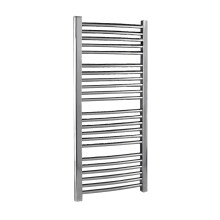 Heated Vertical Towel Rail with Curved Rails - 1126 BTU - 1100mm x 500mm - Chrome