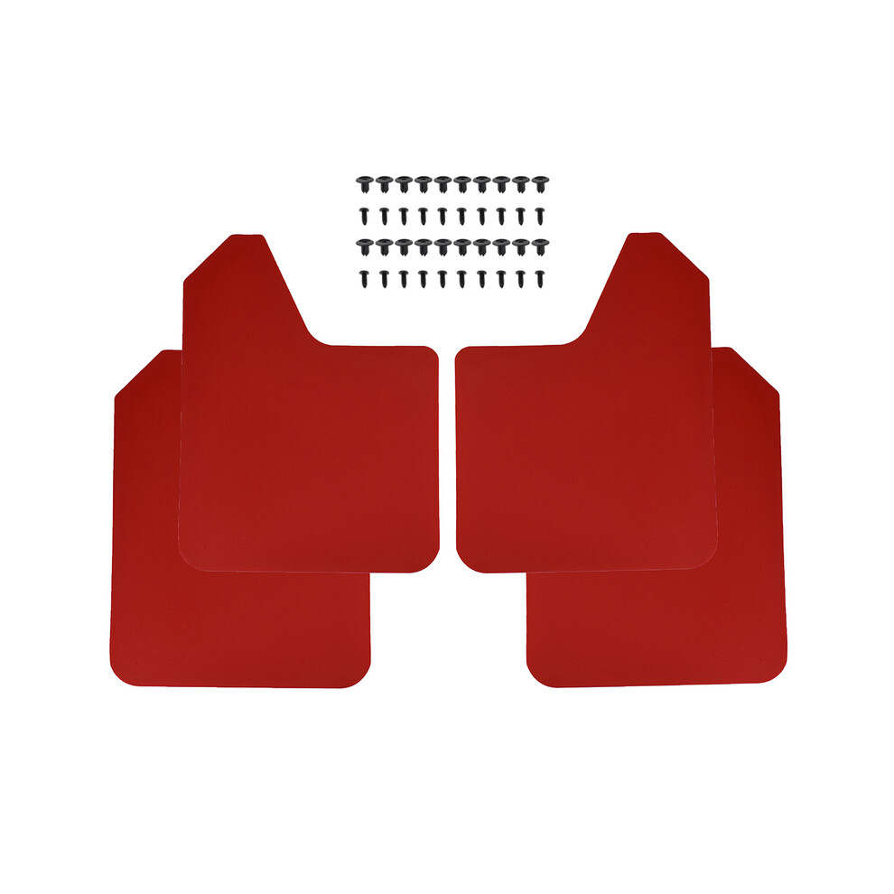(4Pcs-Set ) Rally Mudflaps Mud Flaps Splash Guards Mudguard For Ford Fiesta St St150 Red 9486291566264