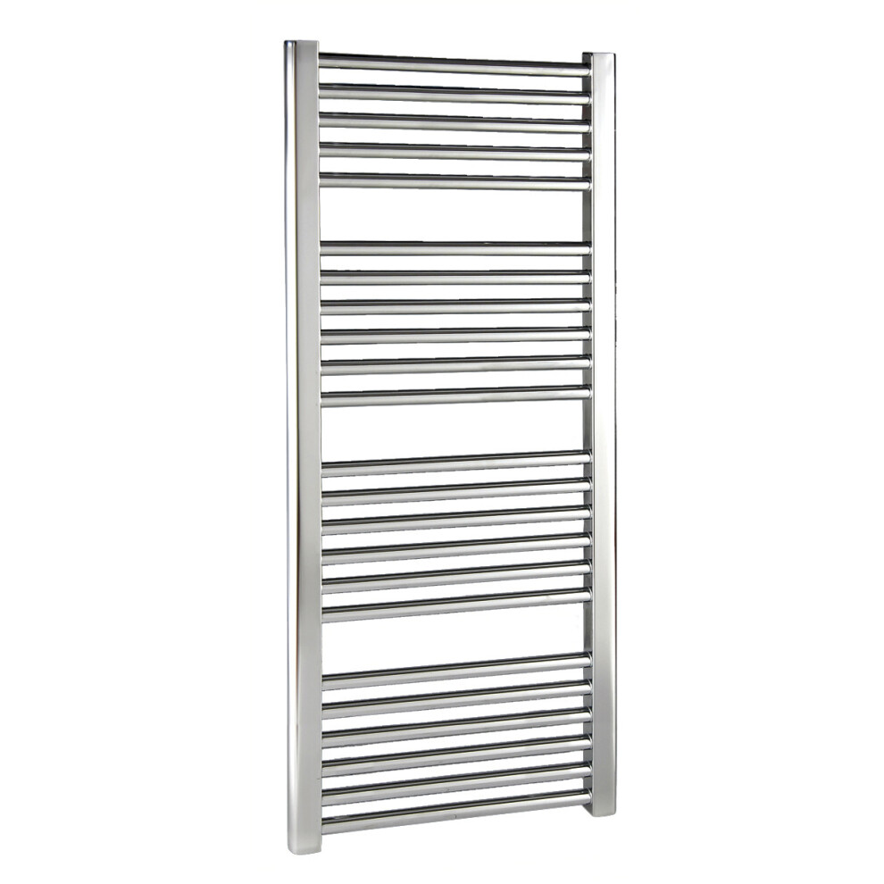 Balterley Heated Vertical Towel Rail With Straight Rails - 1096 Btu - 1100Mm X 500Mm - Chrome