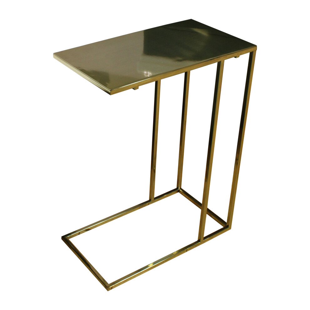 Retro Rectangular Under Side Table, 610mm x 465mm - Brass - Balterley