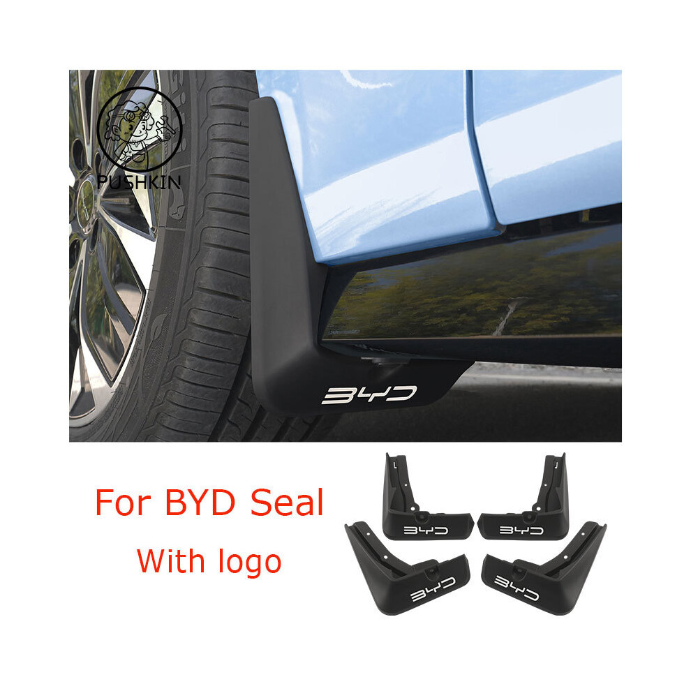 (With Logo) 4Pcs Mudflaps For Byd Seal 2023 2024 Atto 4 Mudguards Fender Guard Splash 9486291567506