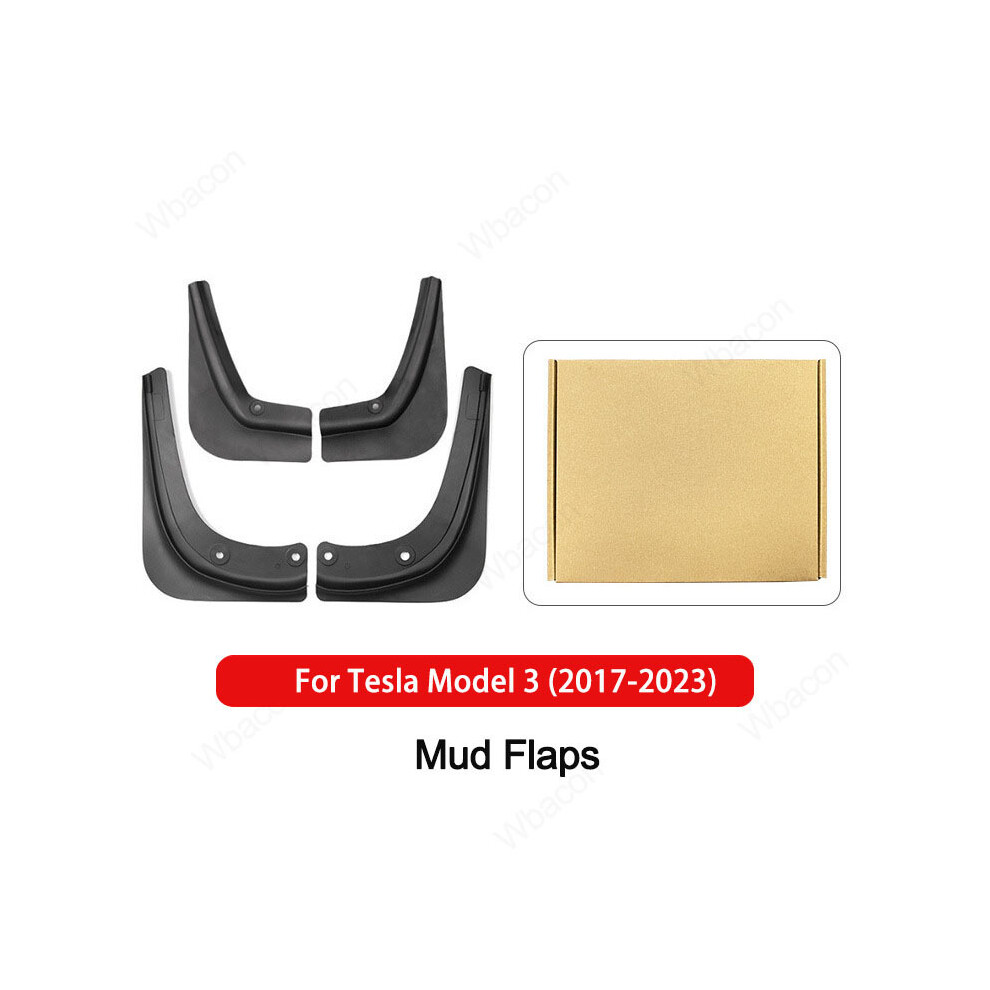 (For Model 3) Mud Flaps For Tesla Model 3 Highland 2024 Mode Y Car Mudguard No Drilling 9486291567643