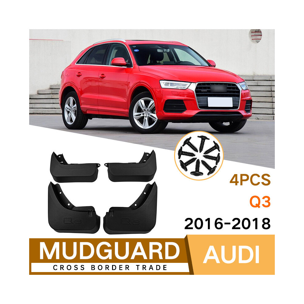 (2016 To 2018) 4Pcs Molded For Audi Q3 2013 To 2023 Mudflaps Fenders Mud Flap Guard Splash 9486291567582