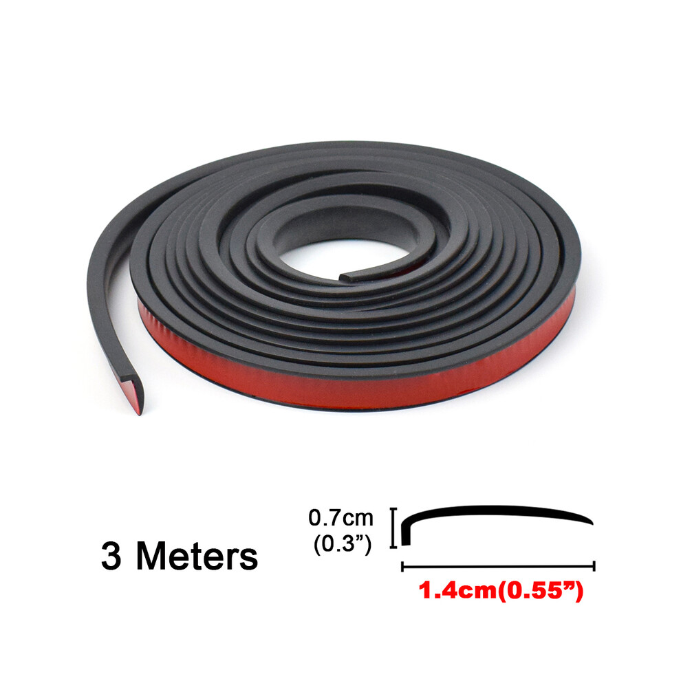 (3Meters 1.4Cm) Universal Fender Flares Car Wheel Arches Wing Expander Arch Eyebrow Mudguard 9486291567766