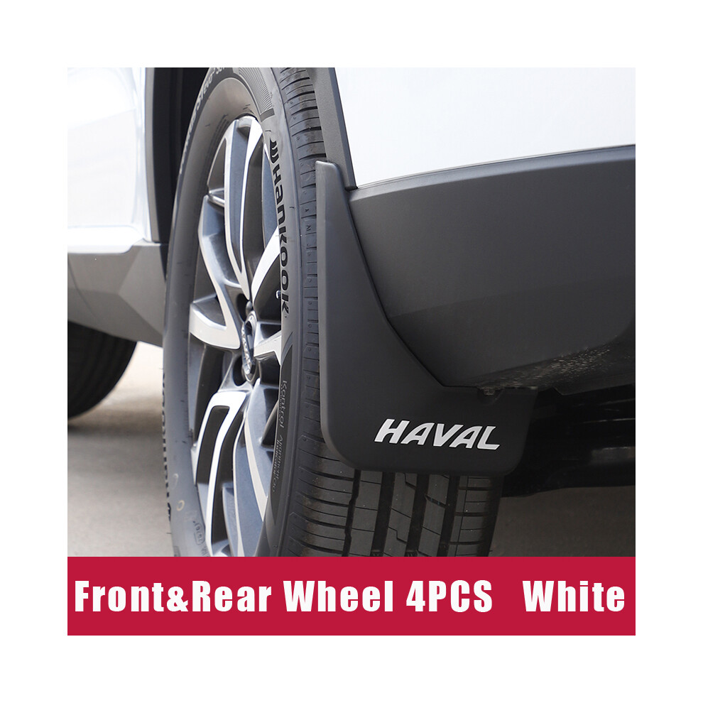 ( 4Pcs) Car Mudguards Plastic Fender Cover Flares Splash Guard Cover Exterior White 9486291568046