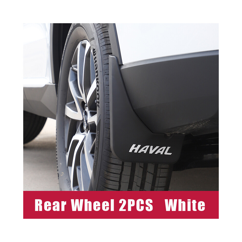 (Back Wheel White2pcs) Car Mudguards Plastic Fender Cover Flares Splash Guard Cover Exterior 9486291567995