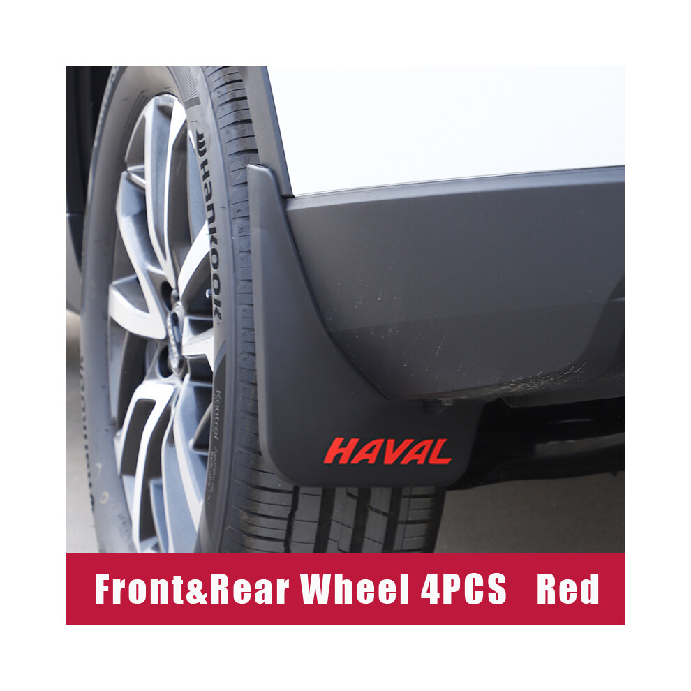 ( 4Pcs) Car Mudguards Plastic Fender Cover Flares Splash Guard Cover Exterior Red 9486291568039