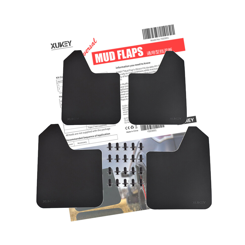 (4Pcs-Set ) Mudflaps Mud Flaps Splash Guards Mudguard For Subaru Justy Legacy B4 Touring Black 9486291568961
