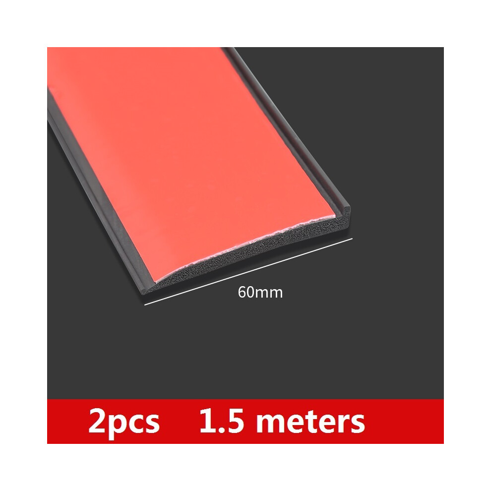 (2Pcs 1.5M-6Cm) Car Wheel Protection Universal Rubber Arch Protector Car Fender 1.5M Anti-Collision 9486291570070