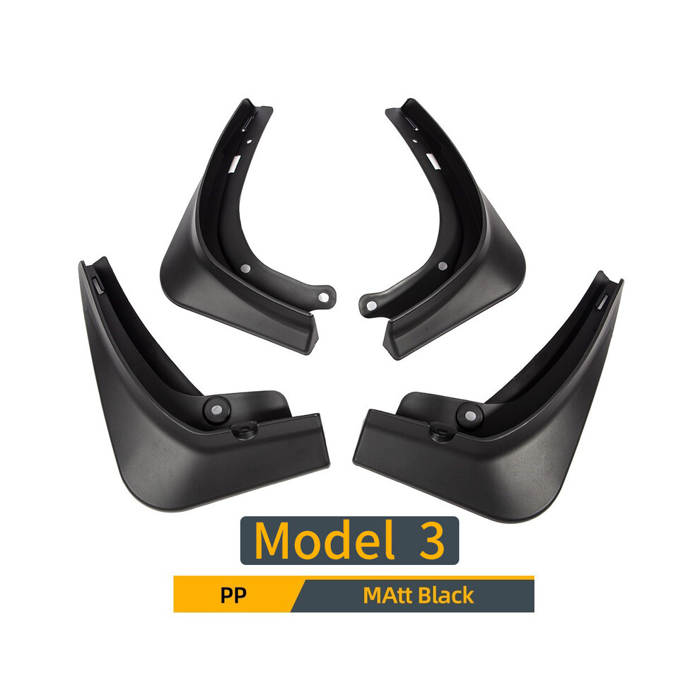 (M3 Matte ) Mud Flaps Mudguards For Tesla Model 3 Y 2017-2021 2022 2023 Plastic Splash Black 9486291570223