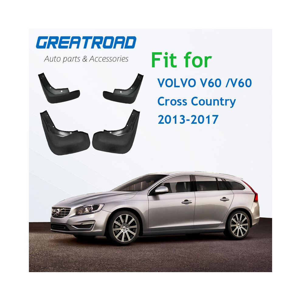 (V60 13-17) Car Mud Flaps For Volvo C30 S40 S60 S80 Xc40 Xc60 Xc90 V40 V60 Mudflaps 9486291571039