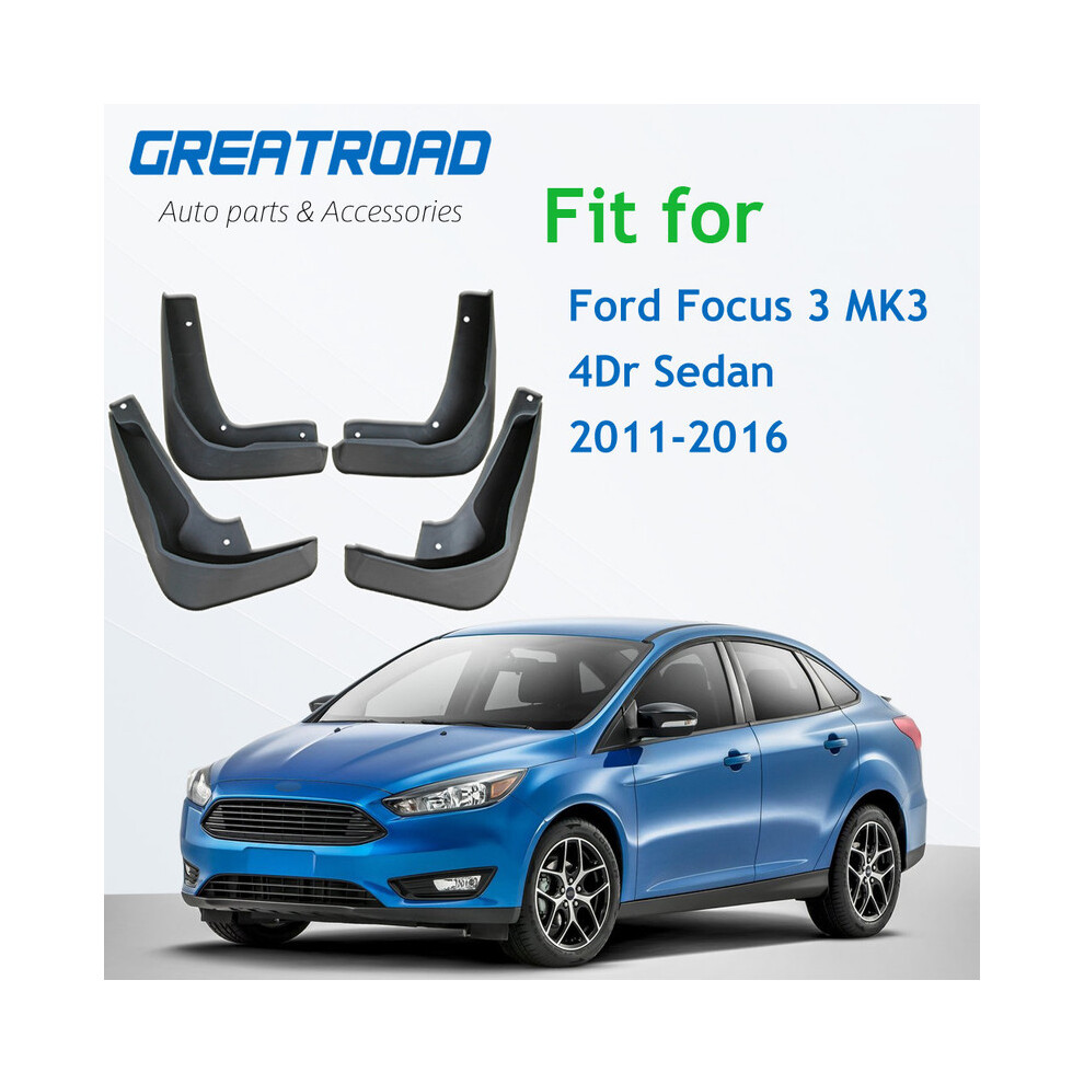 (Focus Mk3 11-16) Mud Flaps For Ford Fiesta Focus Mondeo Fusion Ecosport Escape Kuga Explorer 9486291571367