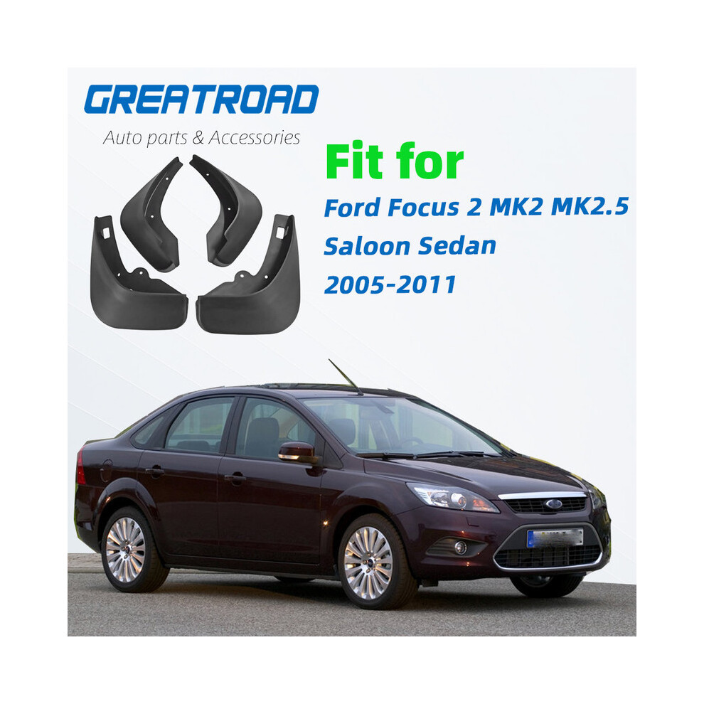 (Focus Mk2 05-11) Mud Flaps For Ford Fiesta Focus Mondeo Fusion Ecosport Escape Kuga Explorer 9486291571350