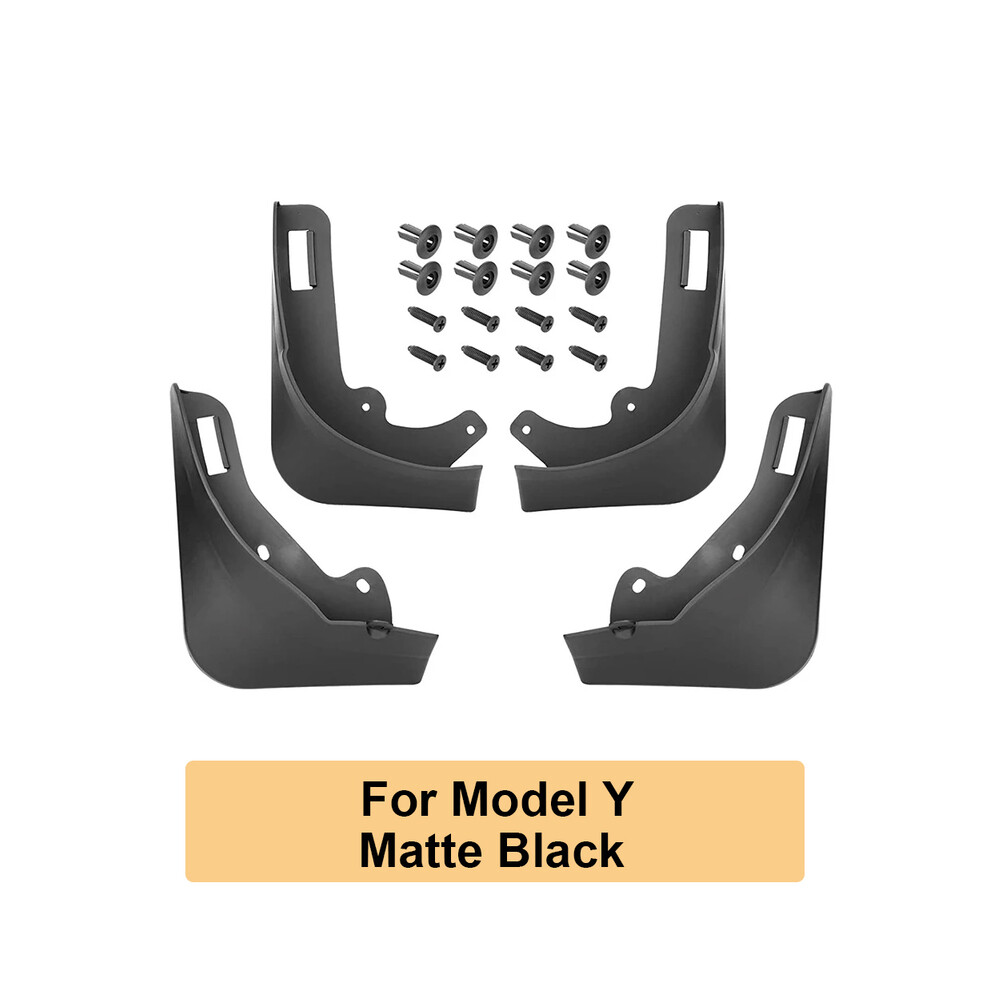 (My Matte ) Matte Carbon Fiber Pattern Splash Guards Mud Flaps For 2020 - 2024 Black 9486291571640