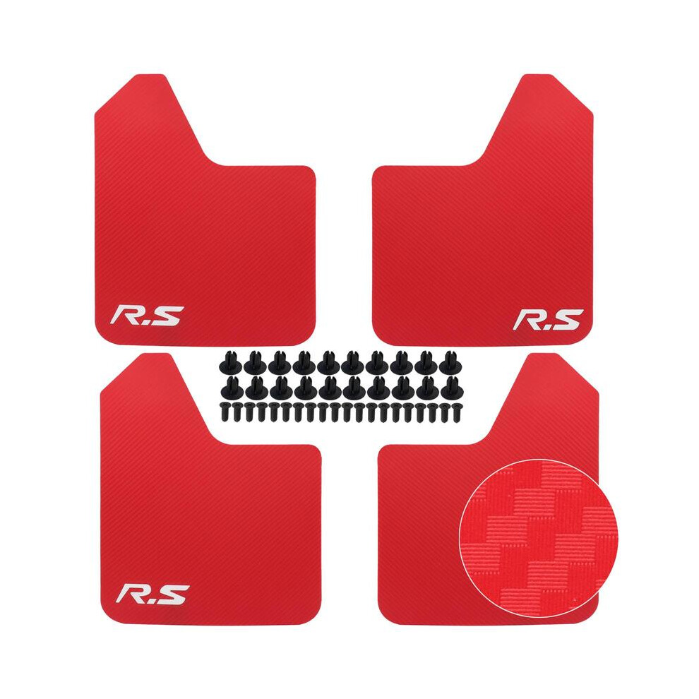 (4Pcs-Rs) Mud Flaps Mudflaps Splash Guards Mudguards Fender Flares For Subaru Impreza Red 9486291571855