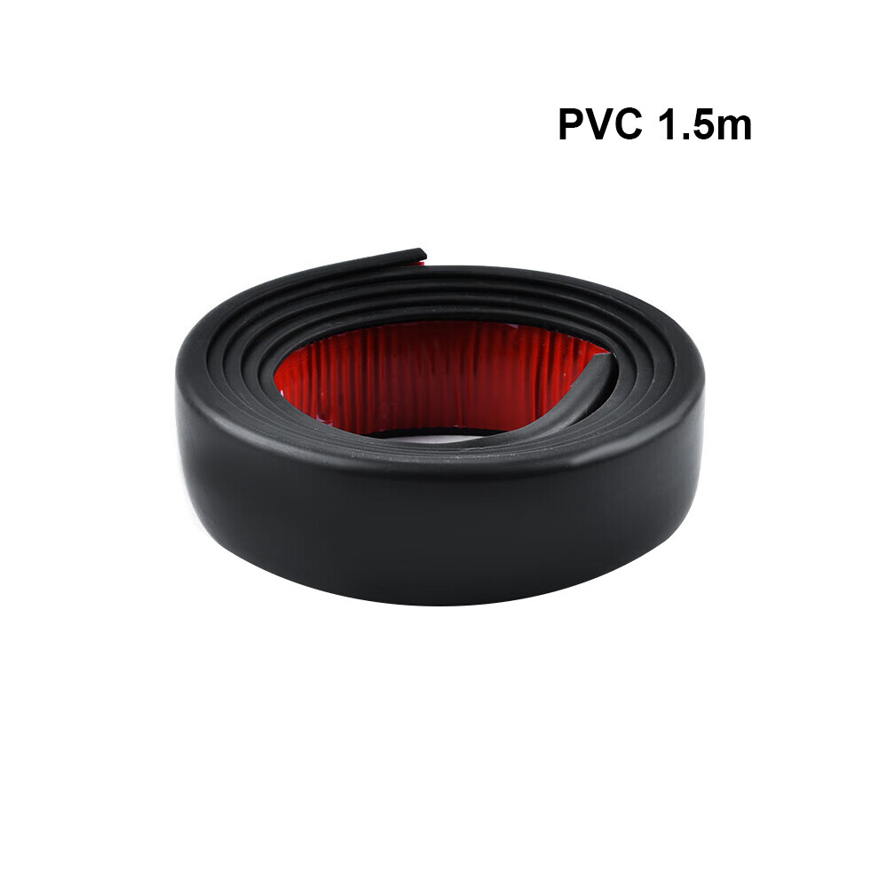 (1.5M 45Mm ) Carbon Fiber Car Wheel Trail Bumper 35/45Mm Pvc Car Fender Flare Arch Black 9486291573767