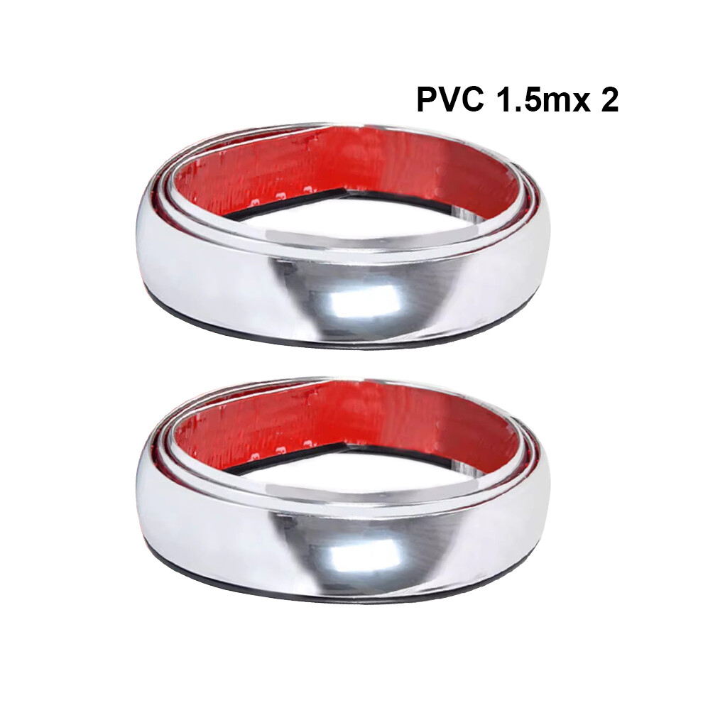 (3M 35Mm ) Carbon Fiber Car Wheel Trail Bumper 35/45Mm Pvc Car Fender Flare Arch Silver 9486291573781