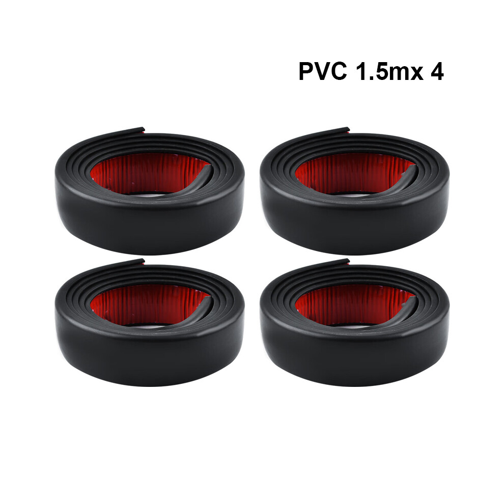 (6M 45Mm ) Carbon Fiber Car Wheel Trail Bumper 35/45Mm Pvc Car Fender Flare Arch Black 9486291573828