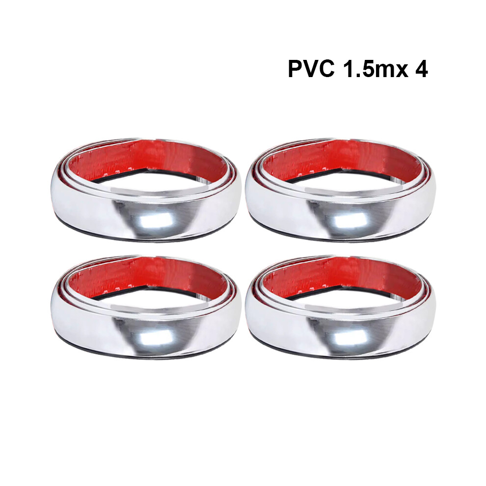(6M 35Mm ) Carbon Fiber Car Wheel Trail Bumper 35/45Mm Pvc Car Fender Flare Arch Silver 9486291573811