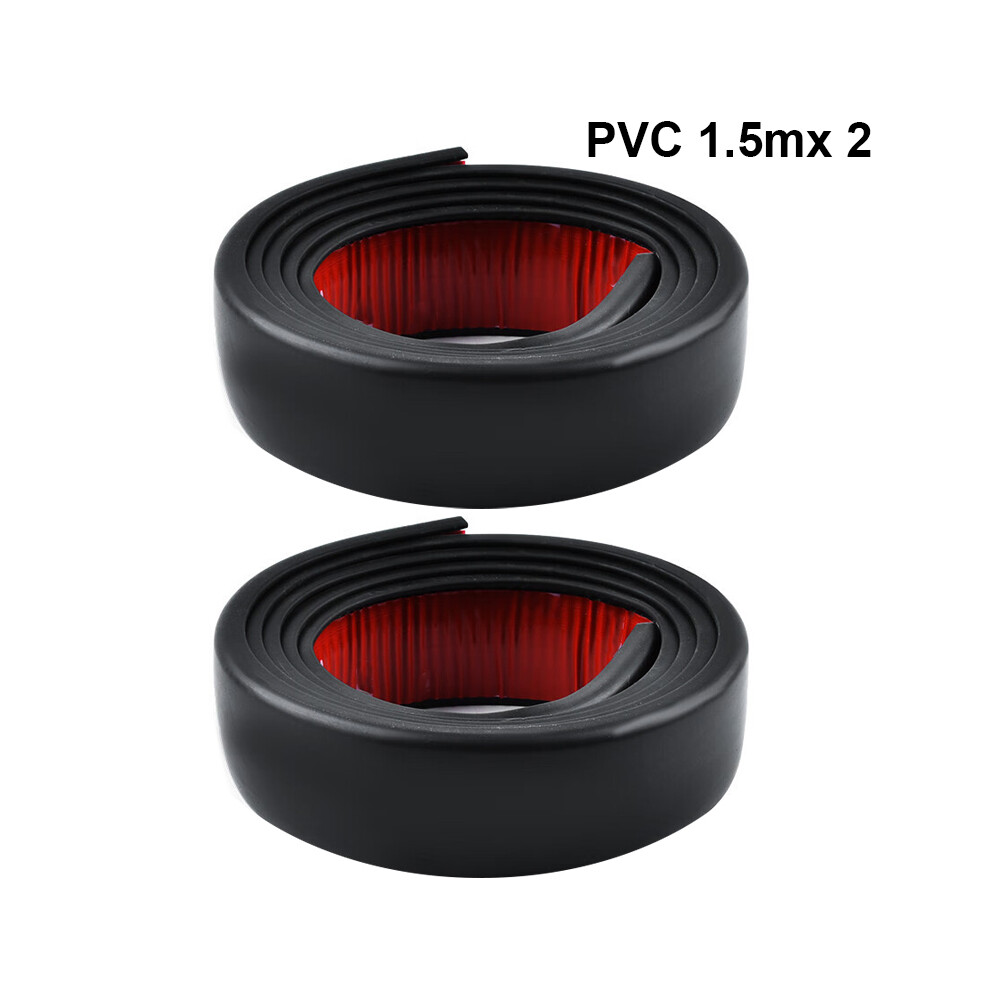 (3M 45Mm ) Carbon Fiber Car Wheel Trail Bumper 35/45Mm Pvc Car Fender Flare Arch Black 9486291573798