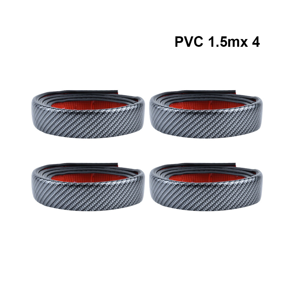 (6M 45Mm Carbon) Carbon Fiber Car Wheel Trail Bumper 35/45Mm Pvc Car Fender Flare Arch Black 9486291573835