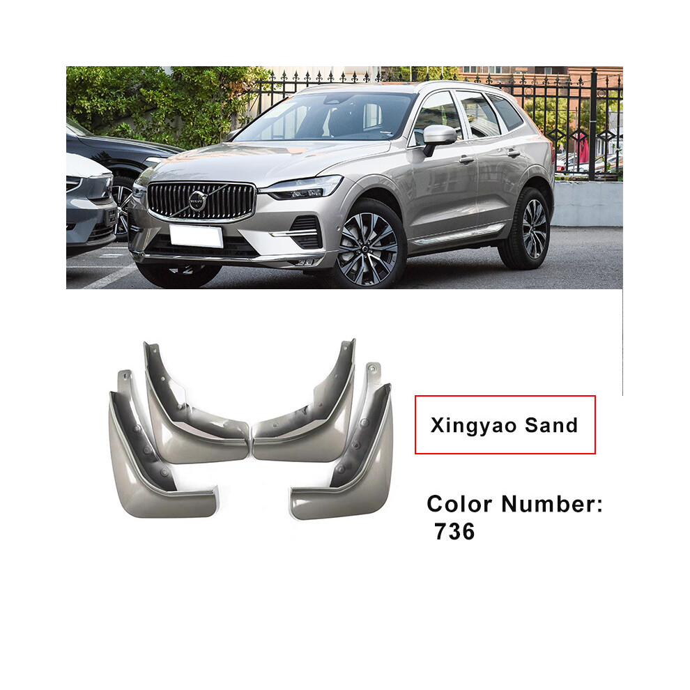 (736 Xingyao Sand) Mudflaps For Volvo Xc60 2018-2024 Mudguards Brown Splash Blue/White/Grey 9486291573965