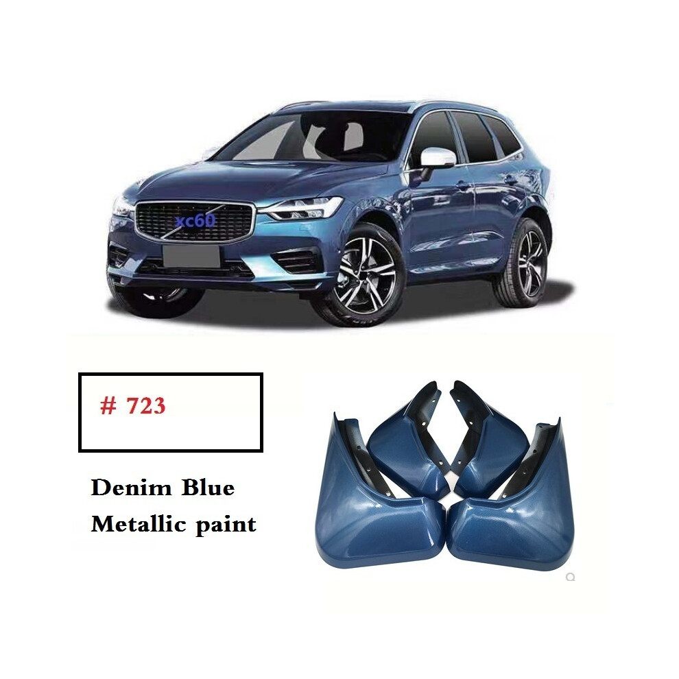 (Denim ) Mudflaps For Volvo Xc60 2018-2024 Mudguards Grey Brown Splash Blue/White 9486291574009