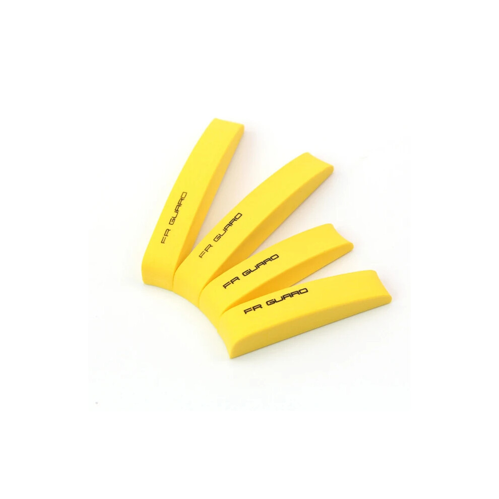 (Yellow) 4Pcs Car Door Protector Guard Strip Scratch Protector Car Rubber Bumper Yellow 9486291575198