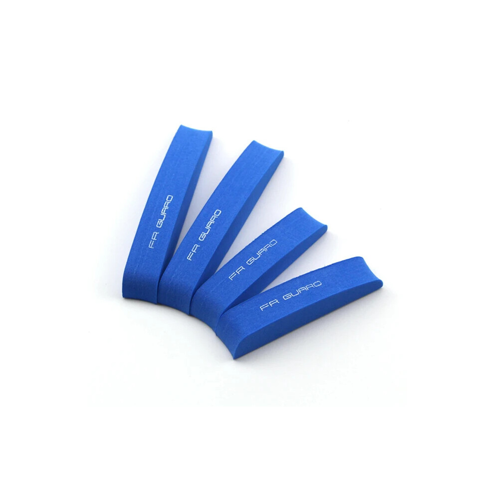 (Blue) 4Pcs Car Door Protector Guard Strip Scratch Protector Car Rubber Bumper Blue 9486291575150