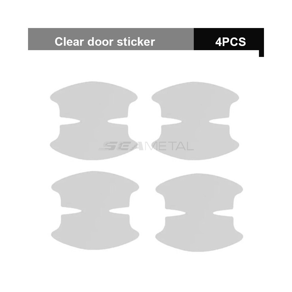 (Option C) 8Pcs Universal Car Door Handle Bowl Scratch Protective Stickers Transparent 9486291575822