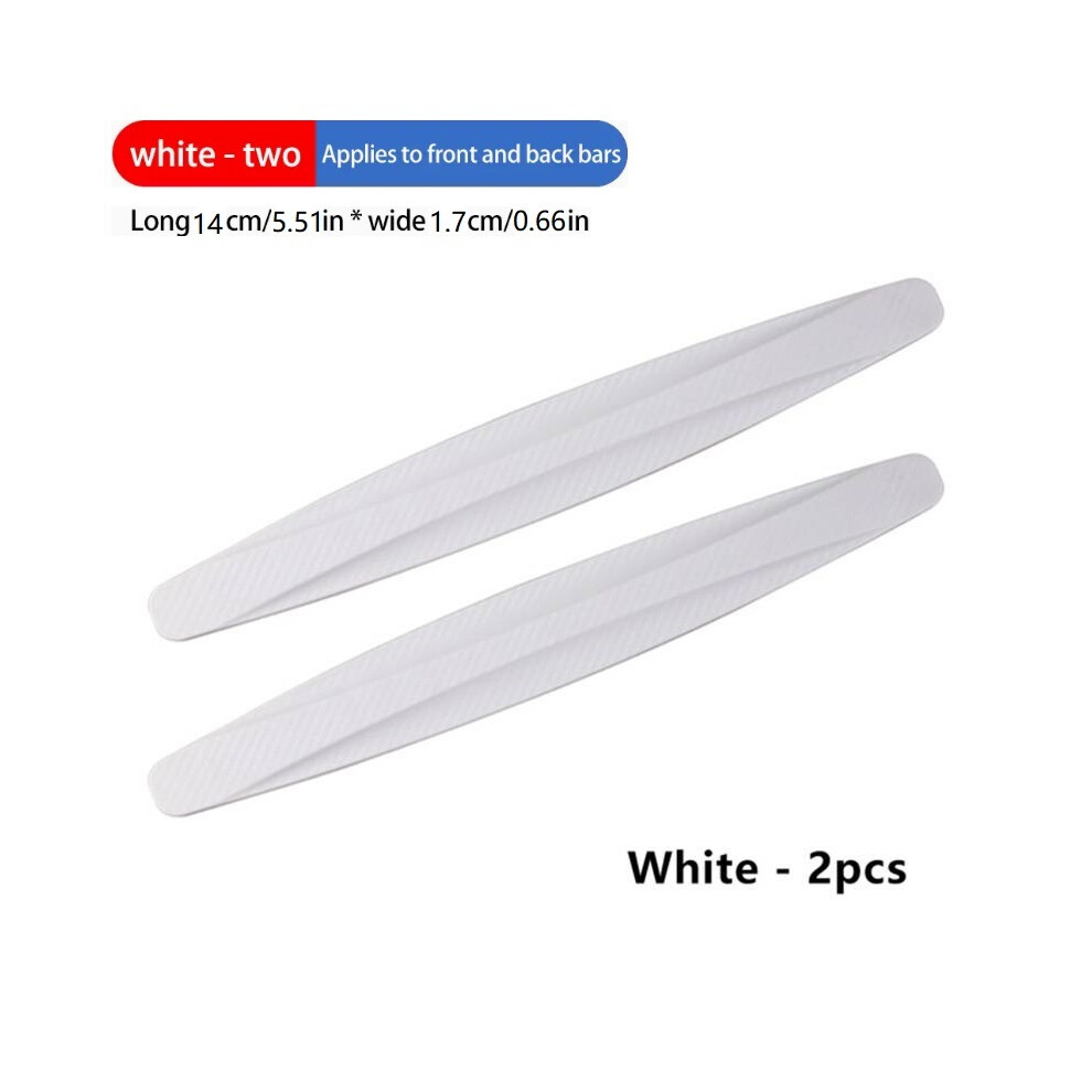 (-2) New 2 Pcs Bumper Anti-Collision Strips Door Body Scratch Automotive Protective White 9486291576058