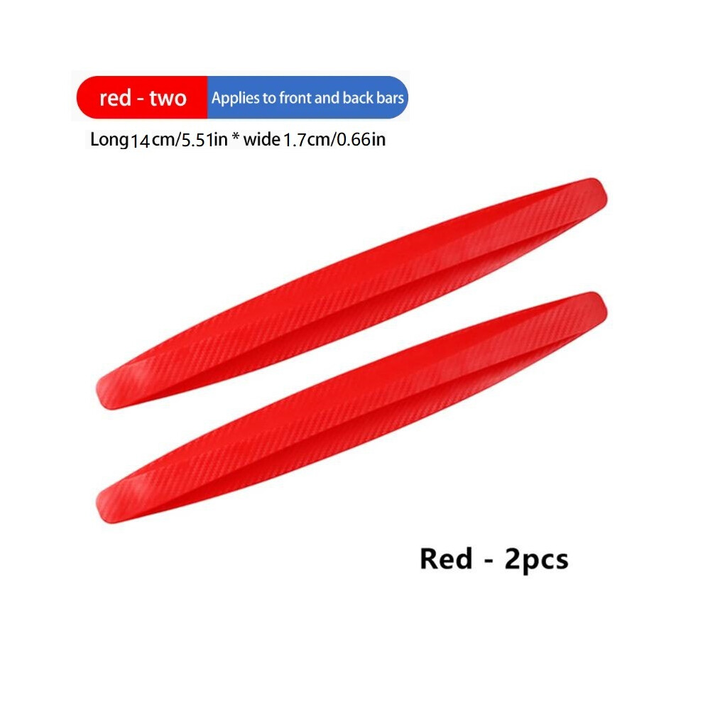 (-2) New 2 Pcs Bumper Anti-Collision Strips Door Body Scratch Automotive Protective Red 9486291576041