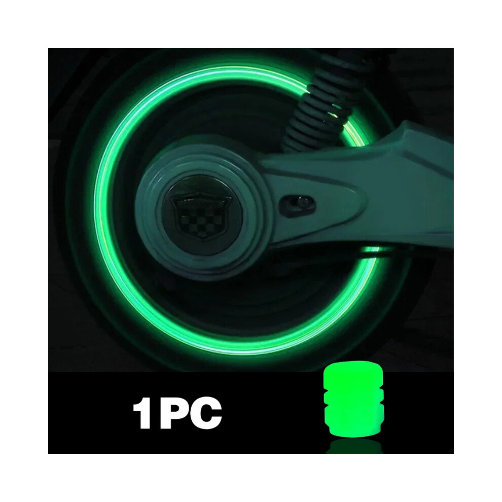 (1Pcs) 8Pcs Car Luminous Tire Valve Caps Fluorescent Night Glowing Fluorescent Green 9486291576065