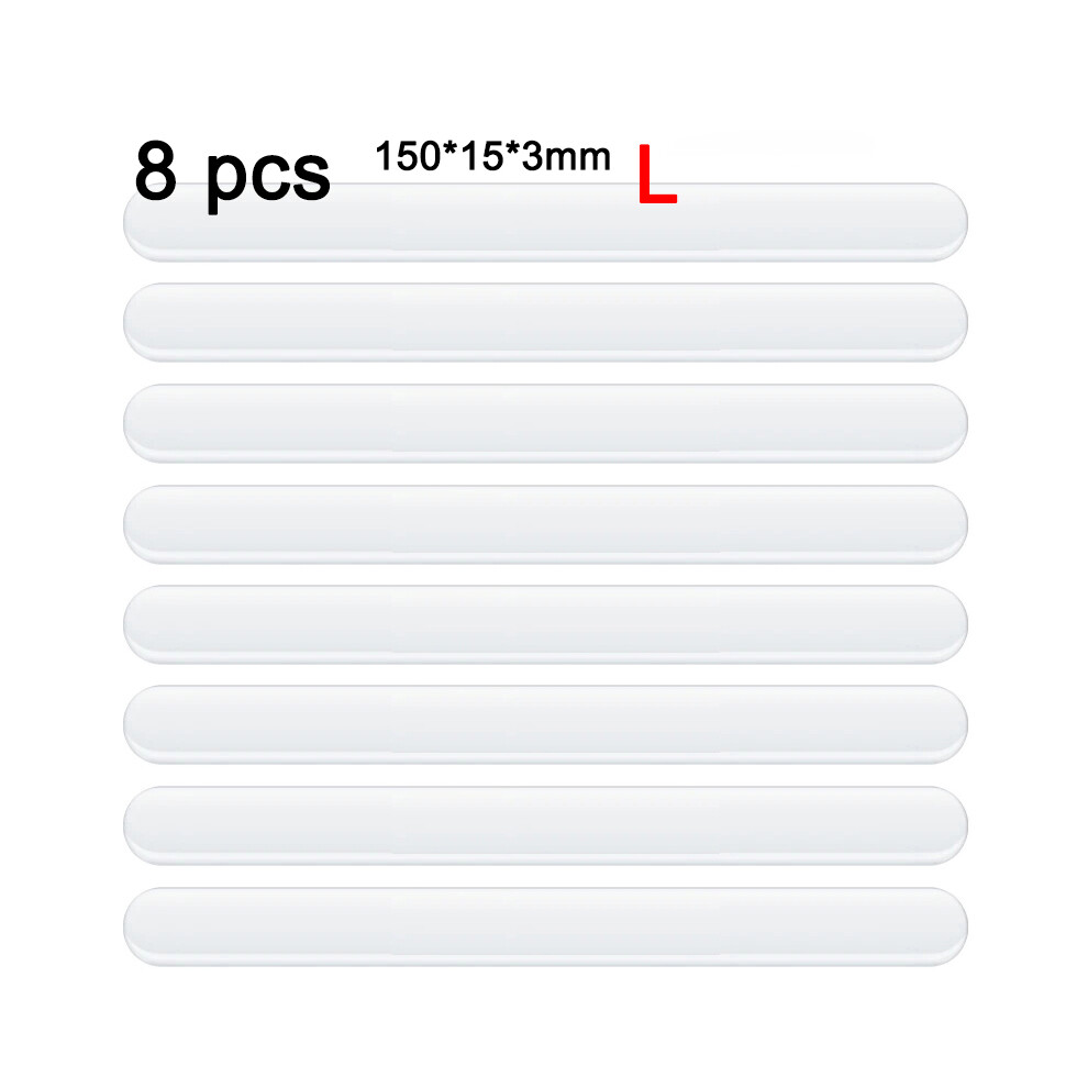 (8Pcs) Car Door Edge Guard Transparent Anti-Collision Strips Rubber Stickers 9486291576645