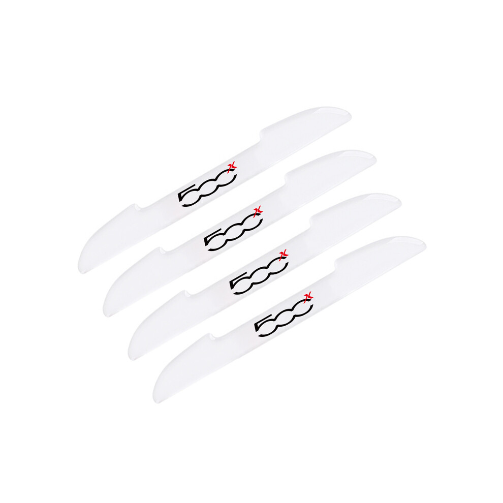 Aihontai (For Fiat 500X) 4Pcs Transparent Car Door Edge Anti-Collision Strips For Fiat 500 500C