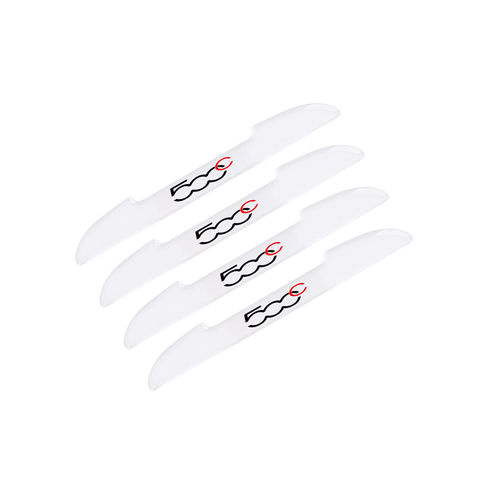 (For Fiat 500C) 4Pcs Transparent Car Door Edge Anti-Collision Strips For Fiat 500 500C 9486291576904