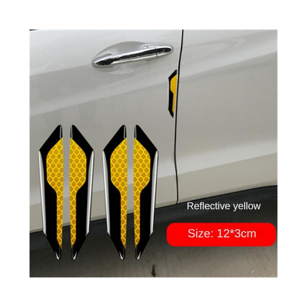 (01 4Pcs) 4Pcs Car Door Anti-Collision Strip Body Anti-Scratch Strip Reflective 9486291577512
