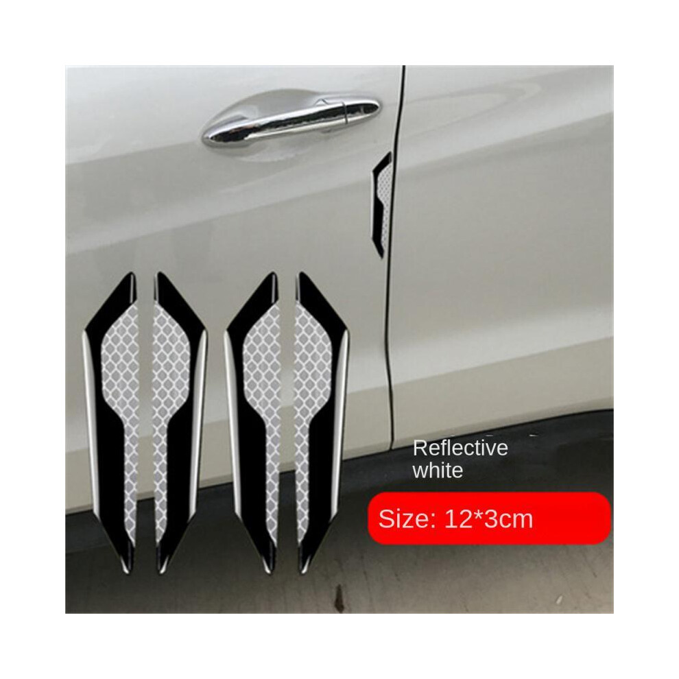 (03 4Pcs) 4Pcs Car Door Anti-Collision Strip Body Anti-Scratch Strip Reflective 9486291577536