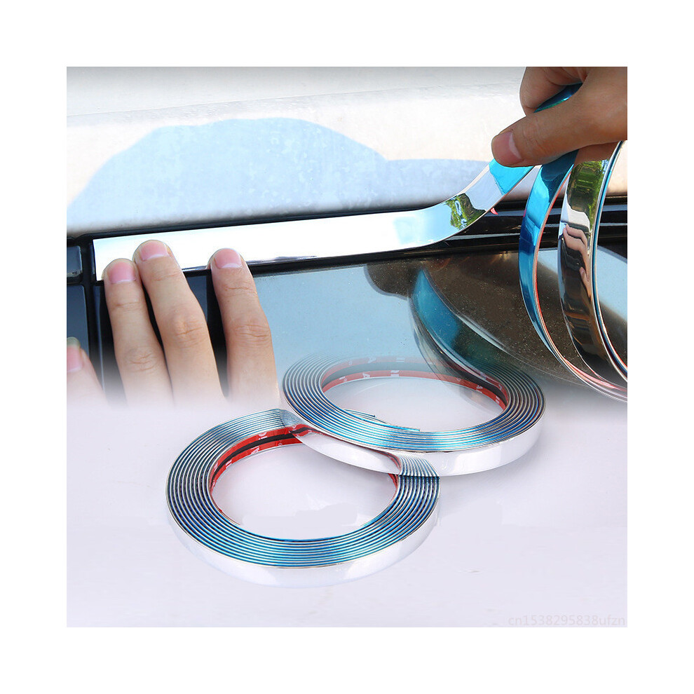 (1Mx20mm) 2Cm/3Cm Chrome Moulding Trim Car Door Protector Sticker Strip Bumper Grill 9486291577918
