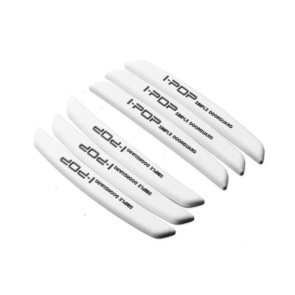 (-6Pcs) 6Pcs Auto Car Door Edge Protection Guards Buffer Trim Molding Protection White 9486291578502