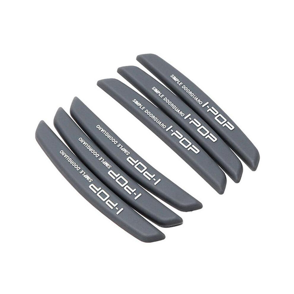 (-6Pcs) 6Pcs Auto Car Door Edge Protection Guards Buffer Trim Molding Protection Grey 9486291578489